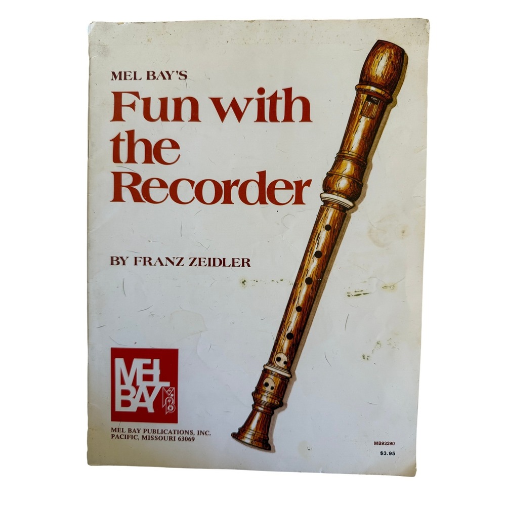 Vintage Mel Bays Fun with the Recorder Beginner‎ Music Book Franz Zeidler